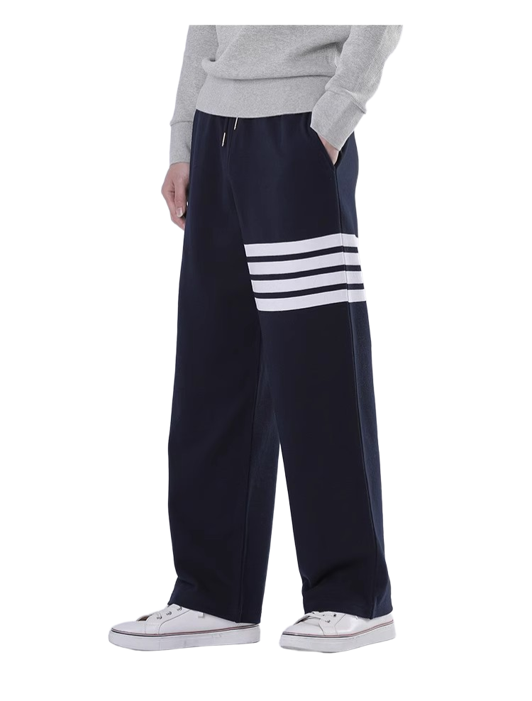 Thom Browne Style Men's Straight - Leg Cropped Trousers - 100% Cotton with Adjustable Backstrap with... - Image 4