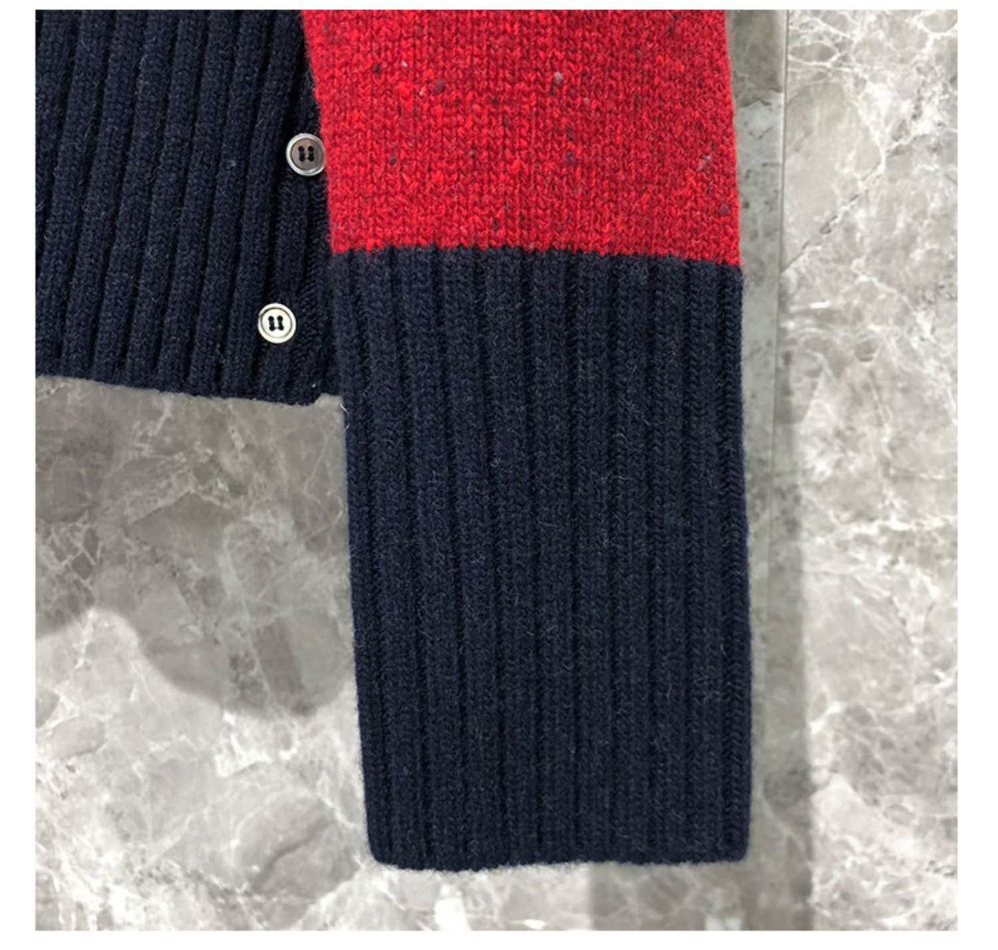 2025SS Unisex color-blocked sweater THOM TREND