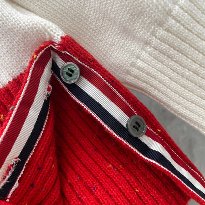 2025SS wool V-neck knitted cardigan THOM TREND