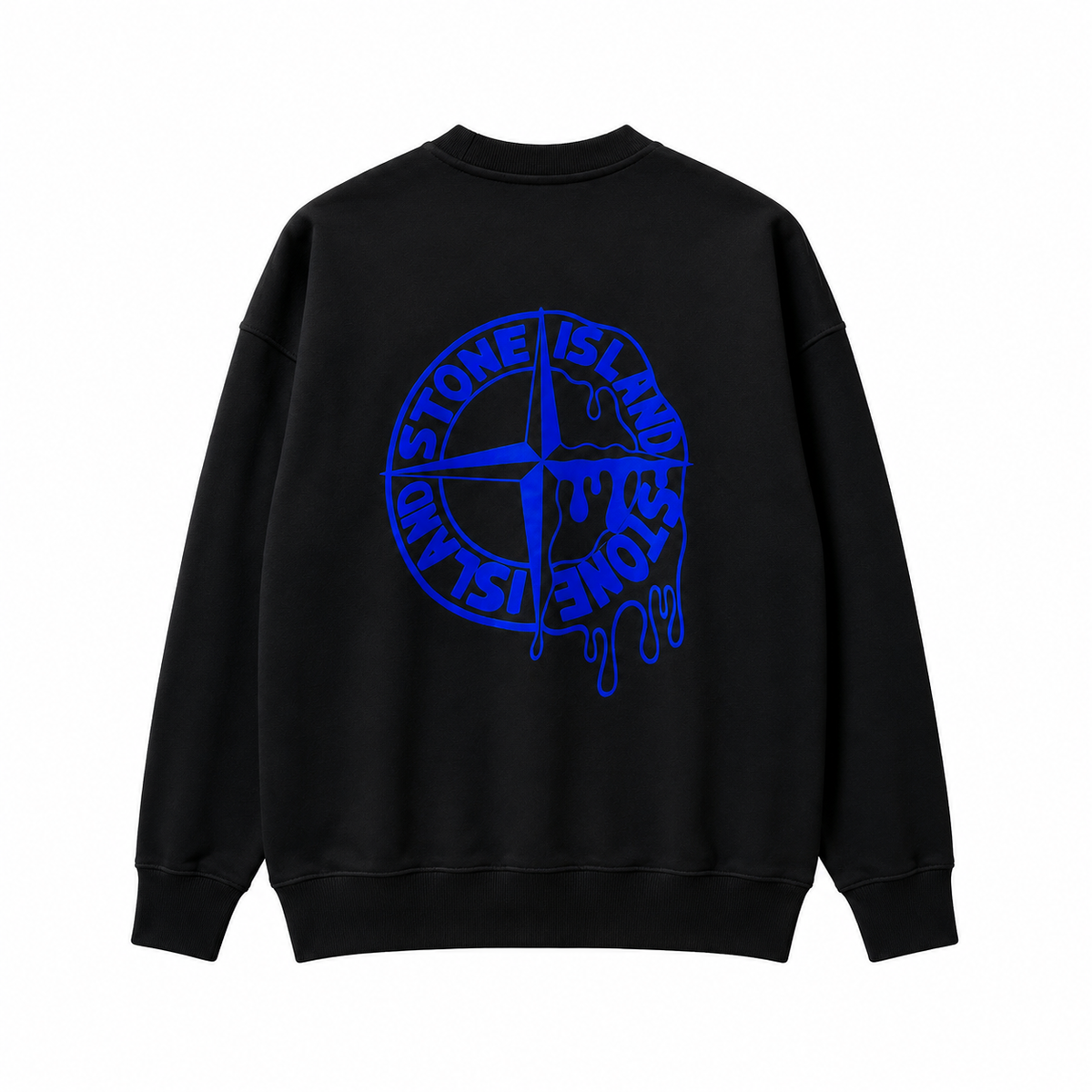 Stone Island Melting Compass Back Graphic Crewneck Sweatshirt - White product detail view