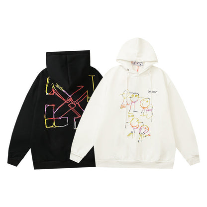 OFF Oversized Pullover Hoodie Light Luxury Station