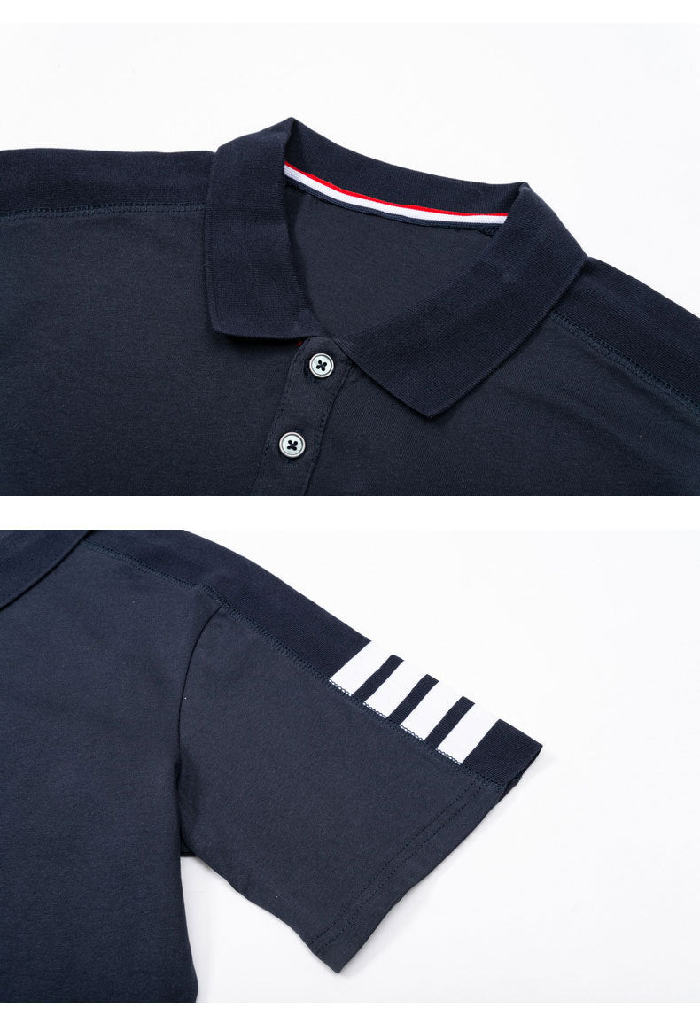 Four-bar sleeve T-shirt by Thom Browne, product detail view