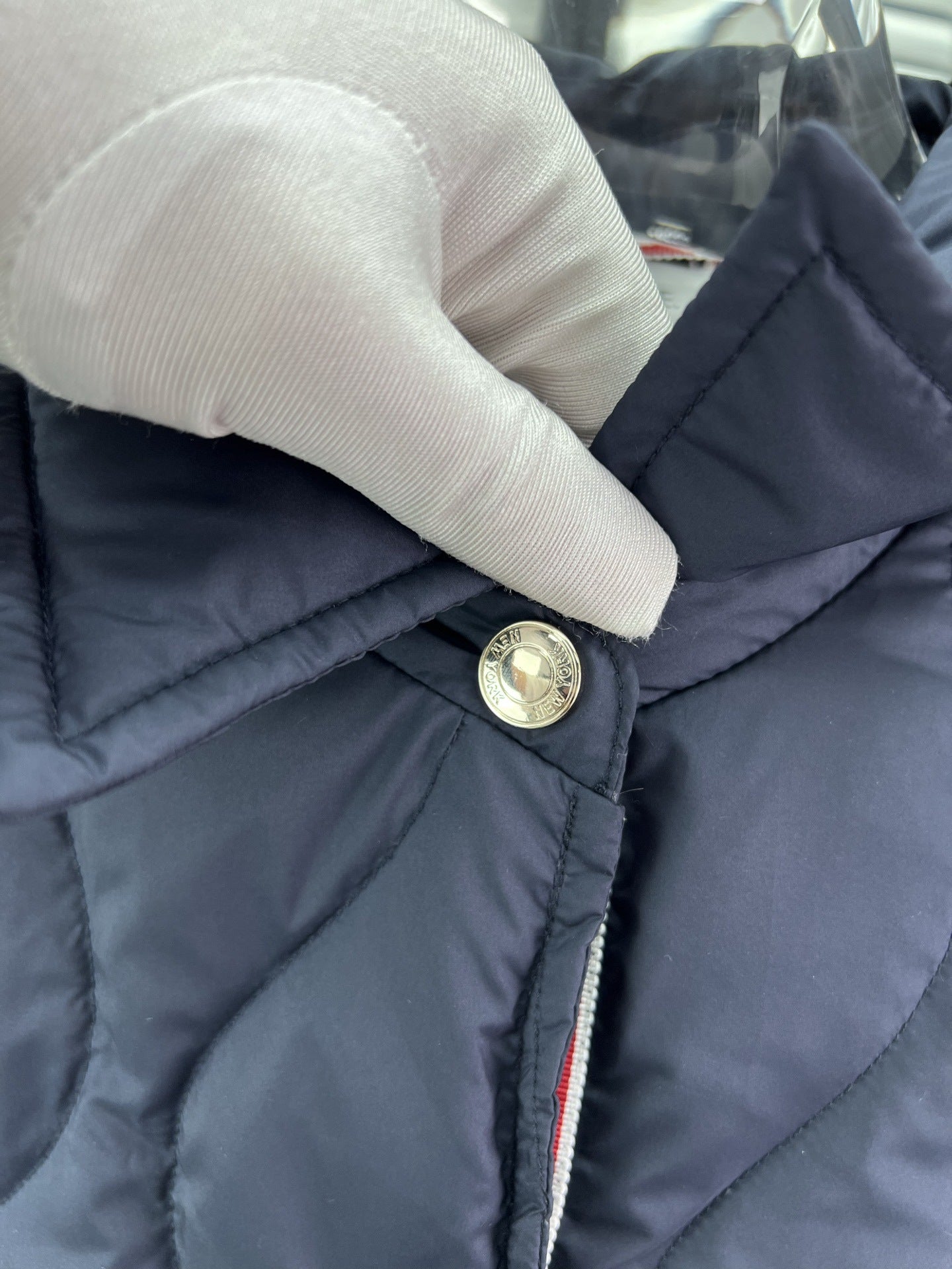 Diamond striped down jacket THOM TREND