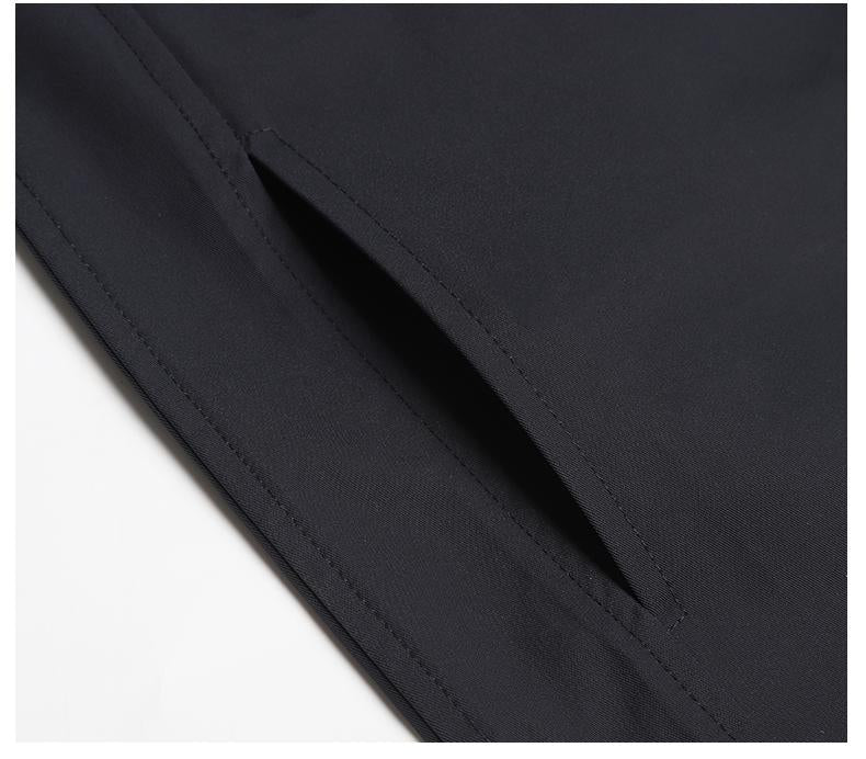 Men's shirt jacket by Thom Browne, shirt detail view