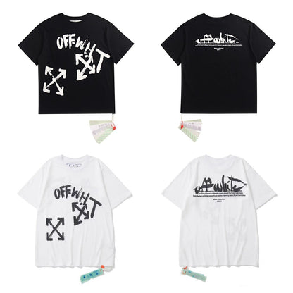 OFF New Printed T-Shirt Light Luxury Station