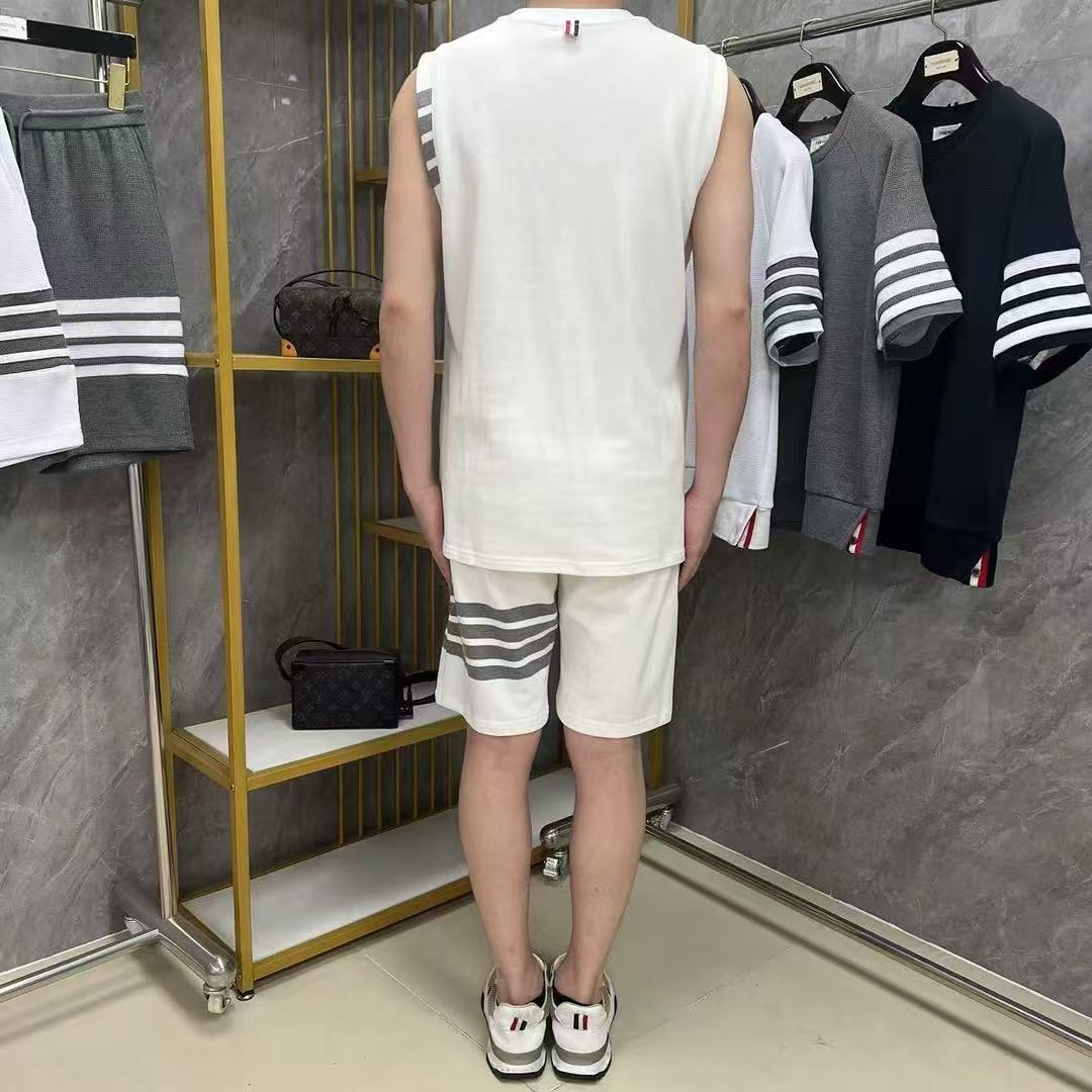 sleeveless T-shirt by Thom Browne, product detail view