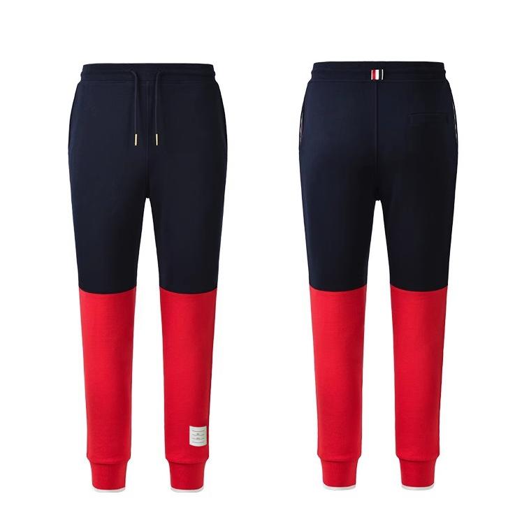 Thom Browne Style Unisex Casual Sweatpants with Signature Four-Bar Detail - Image 3