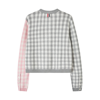 2025SS  Wool plaid cardigan THOM TREND