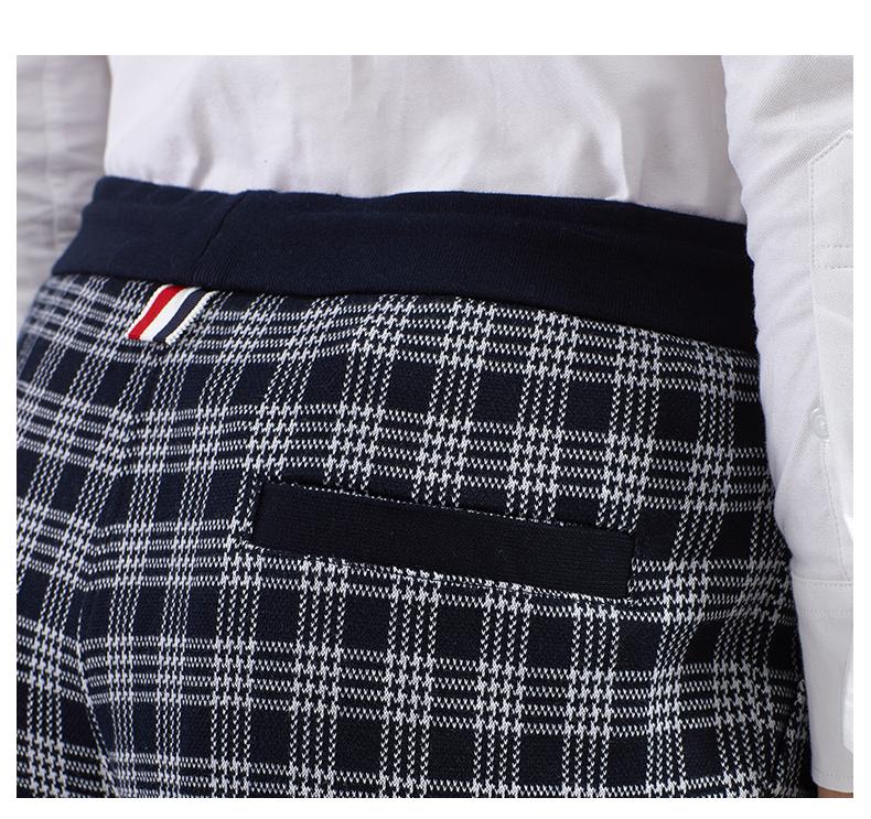 Thom Browne Style Unisex Casual Sweatpants with Signature Four-Bar Detail - Image 7