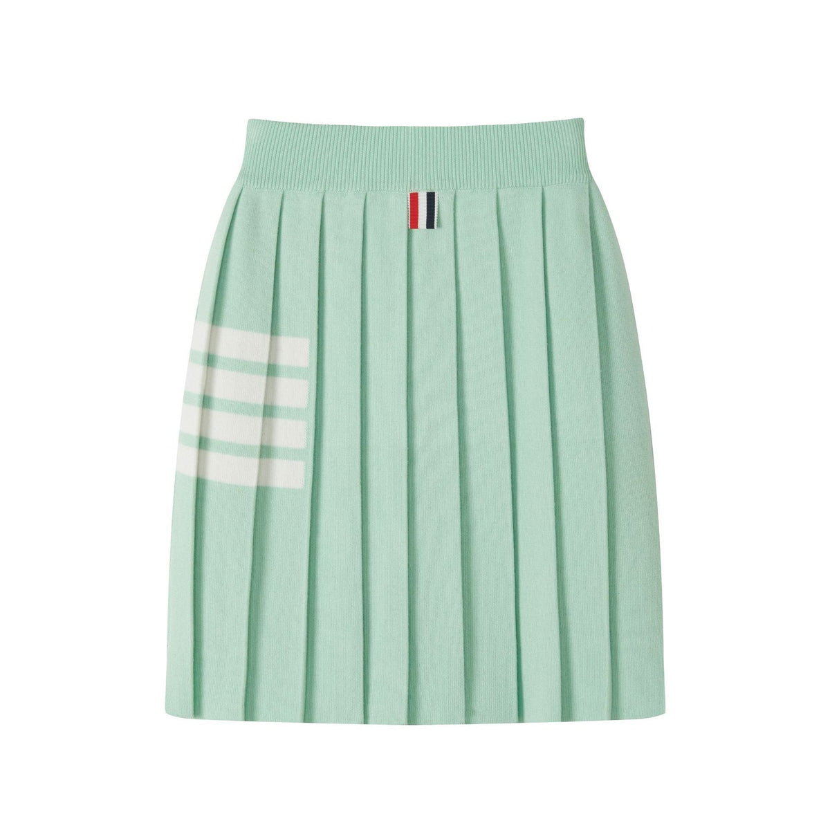 Women's 4-Bar Knitted Pleated Midi Skirt | Thom Browne