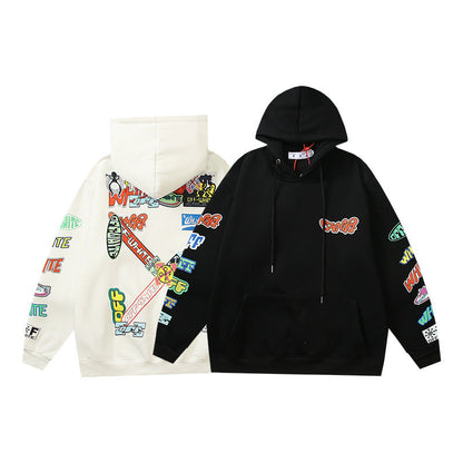OFF Oversized Pullover Hoodie Light Luxury Station