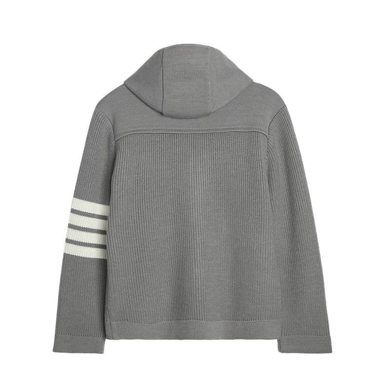 Unisex Chunky Knit Jacket by Thom Browne, outerwear detail view