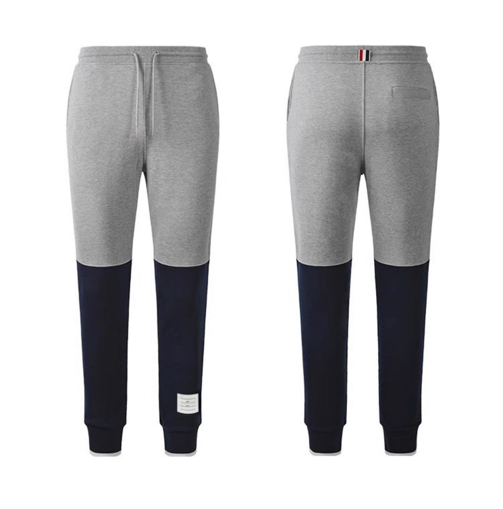Thom Browne Style Unisex Casual Sweatpants with Signature Four-Bar Detail - Image 4