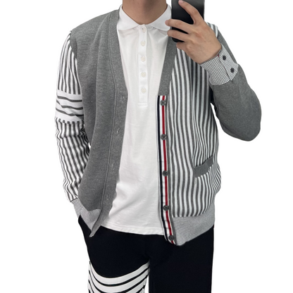 2025SS Men's striped cardigan THOM TREND