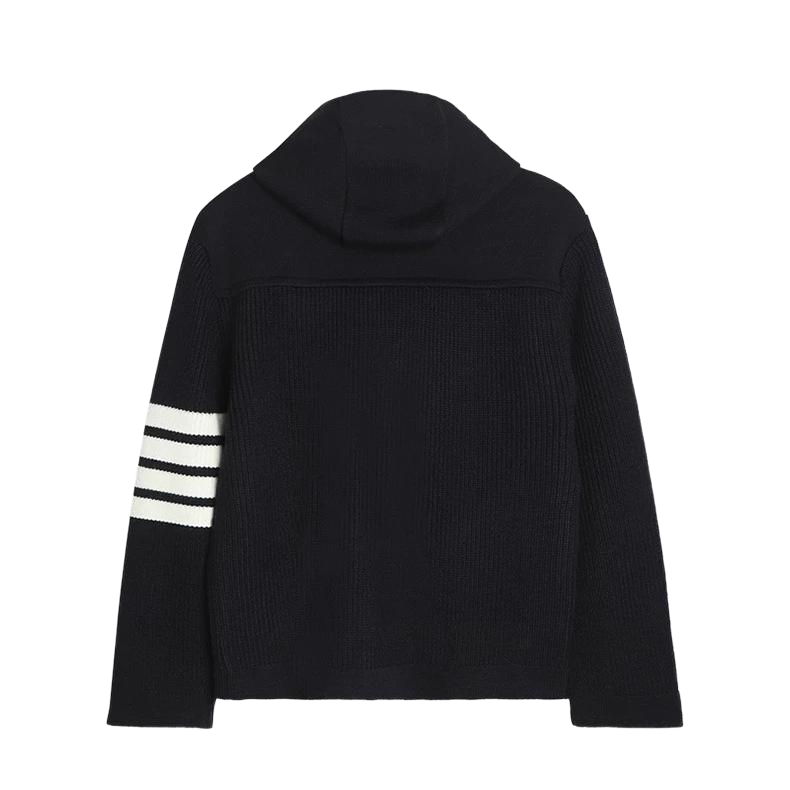 Unisex Chunky Knit Jacket by Thom Browne, outerwear detail view