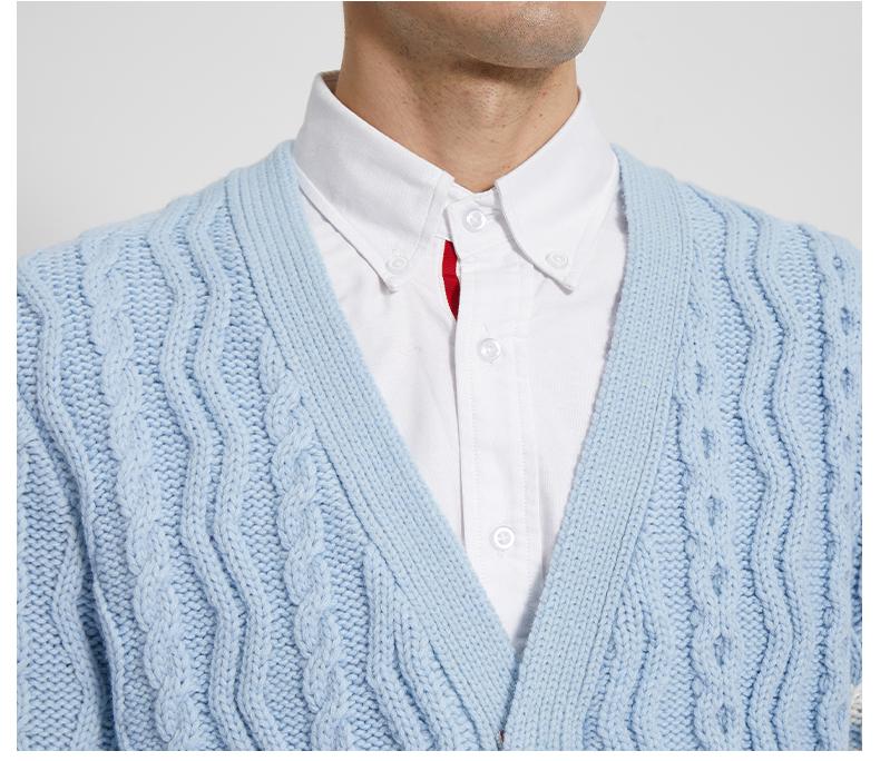 Sweater Jacket by Thom Browne, knitwear detail view