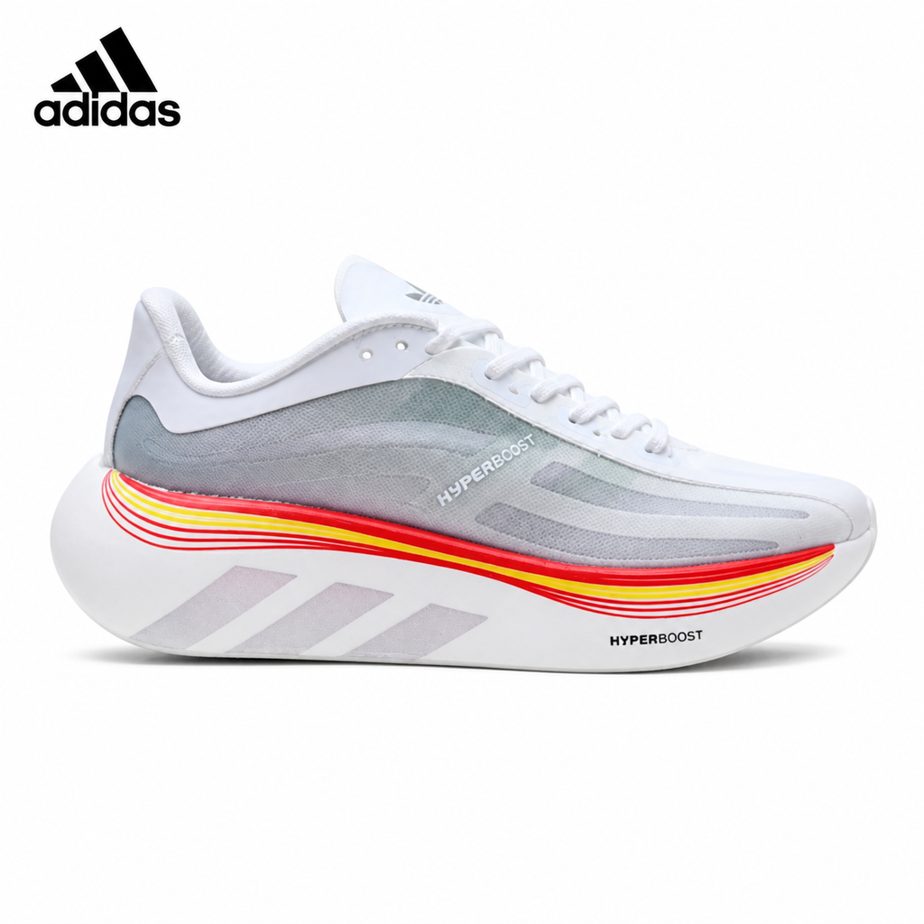 Adidas K81801850 unisex running shoes in White/Mint - single shoe side profile