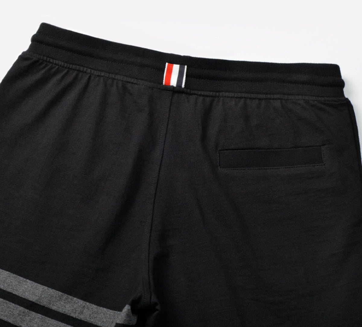 Thom Browne Style Men's Casual Sweatpants - Cotton Signature Four-Bar Detail - Image 6