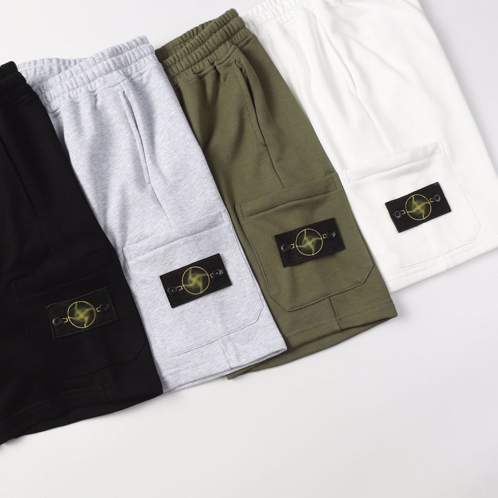 Stone Island Solid-Color Athletic Shorts