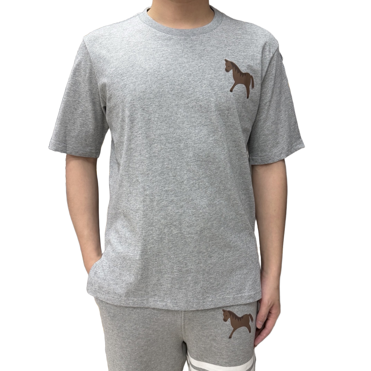 Four-Bar Crew Neck Short Sleeve T-Shirt THOM TREND