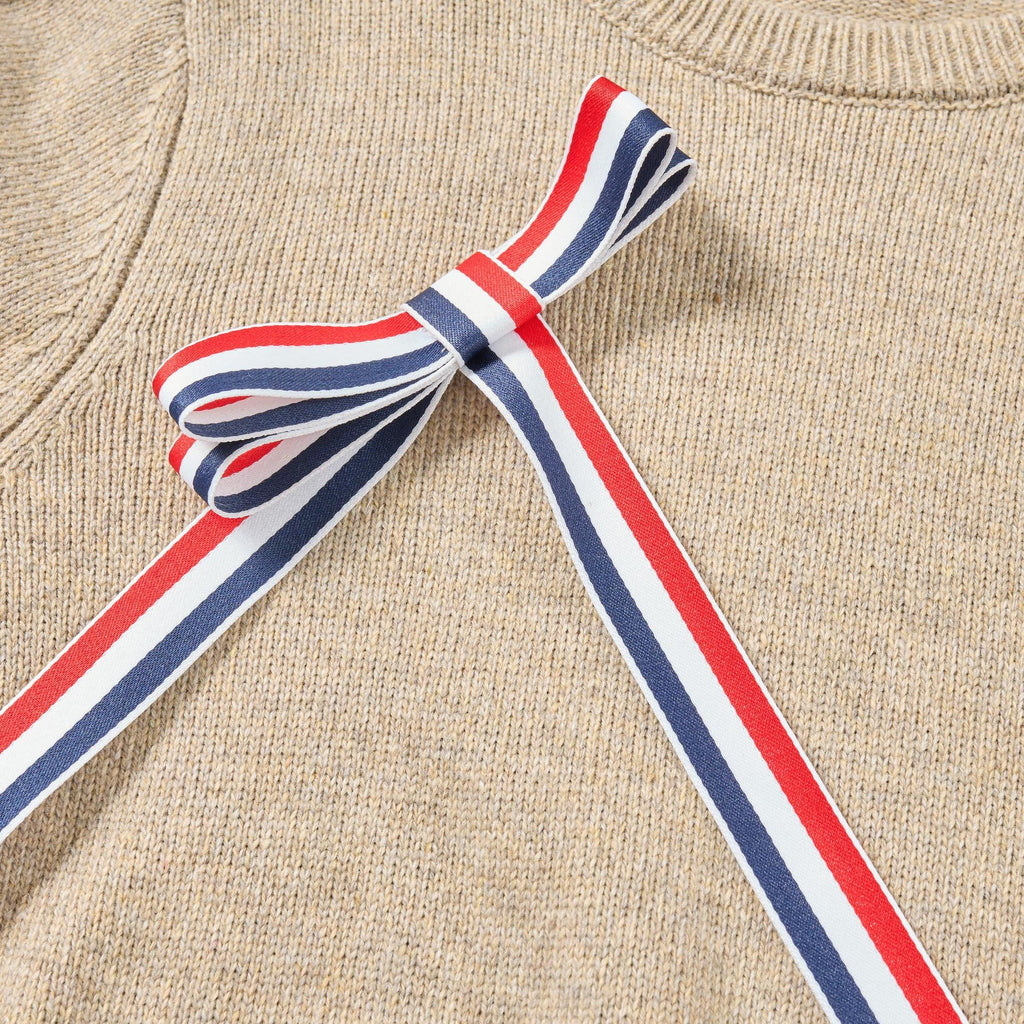 Bow-knitted sweater + short skirt - Image 8