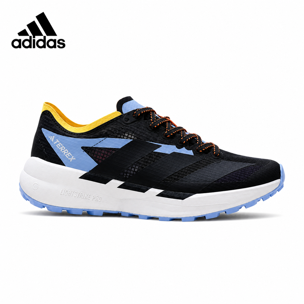 Adidas K81801550 unisex running shoes in Blue/Green - single shoe side profile