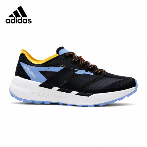 Adidas K81801550 unisex running shoes in Blue/Green - single shoe side profile