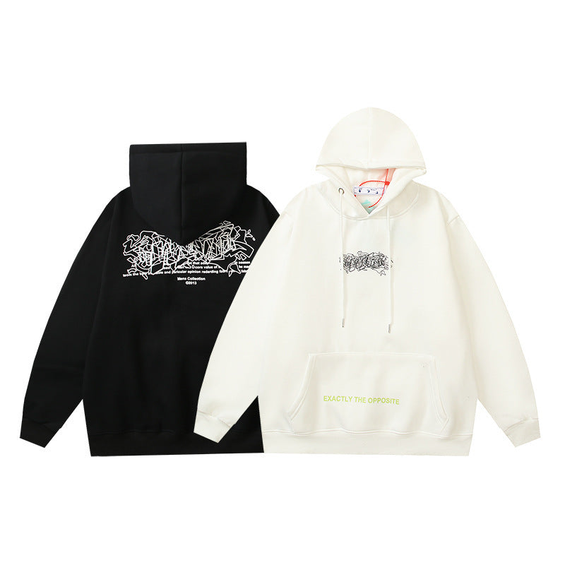 OFF Oversized Pullover Hoodie Light Luxury Station