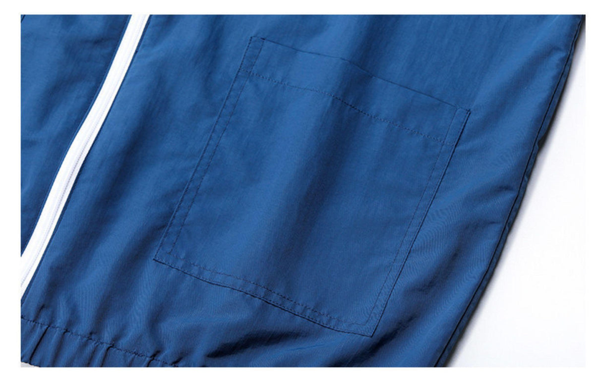 Unisex lightweight jacket by Thom Browne, outerwear detail view