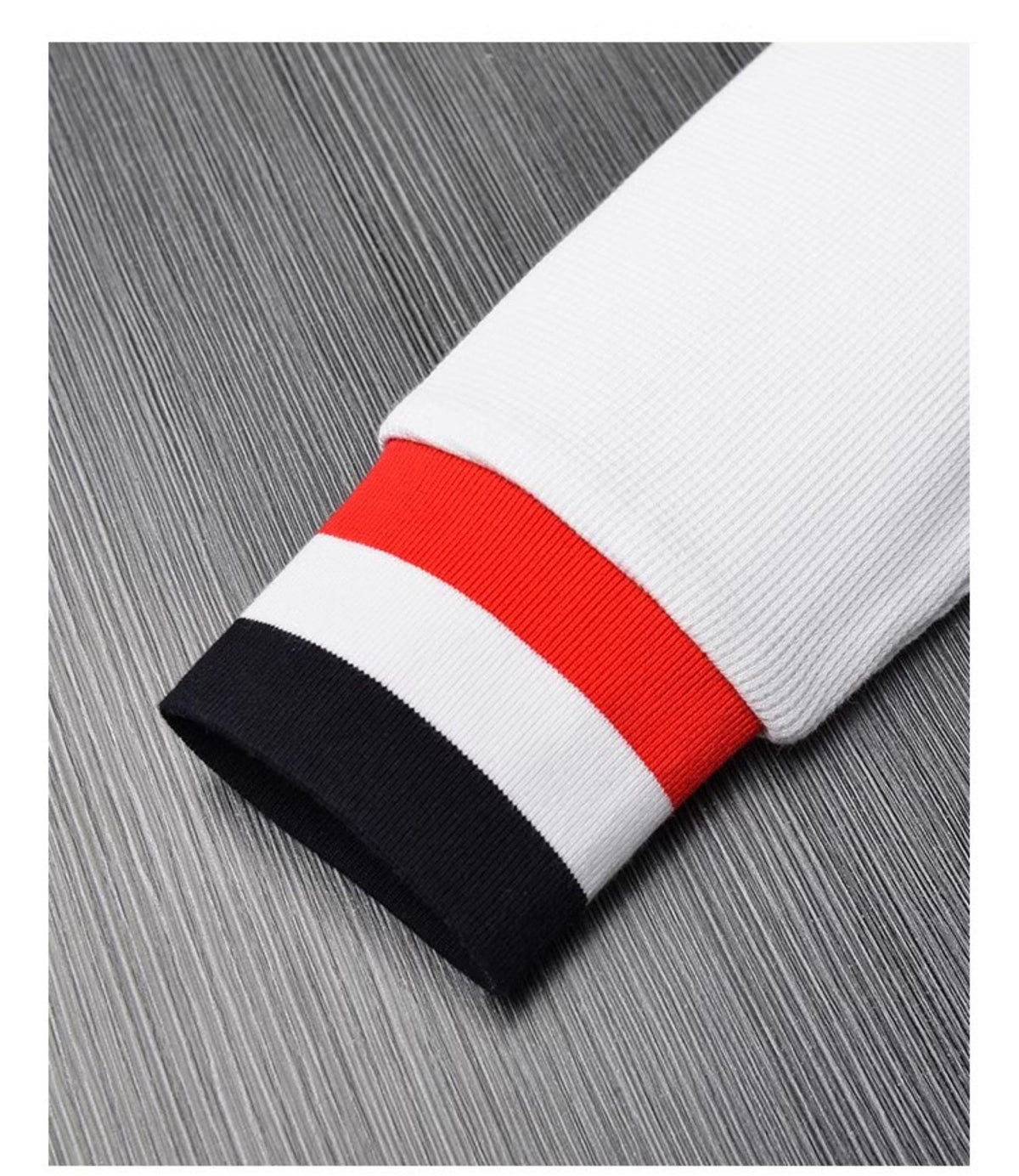 Unisex pullover sweatshirt by Thom Browne, garment detail view