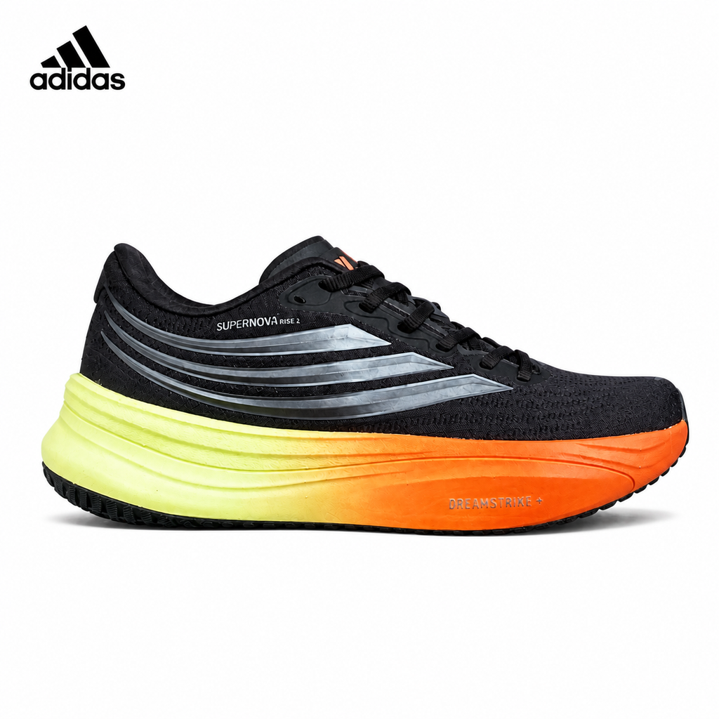 Adidas FF8801550 men's running shoes in White/Light Blue - single shoe side profile