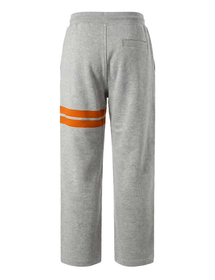 Thom Browne Style Casual Unisex Sweatpants with Signature Four-Bar Detail - Image 5