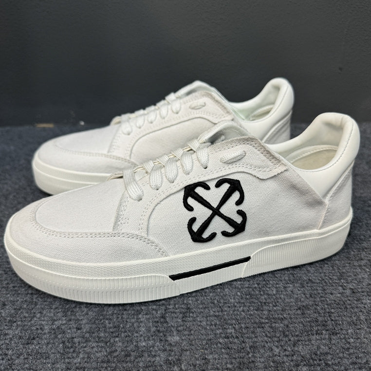 OFF-Whlte Canvas Sports shoes#23 4-Bar