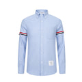 Classic Four-Bar Oxford Dress Shirt by Thom Browne, shirt detail view