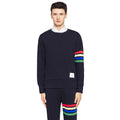 Rainbow Four poles Hoodie by Thom Browne, garment detail view