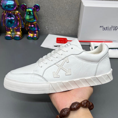 OFF-Whlte Genuine Leather Sneakers#66 4-Bar
