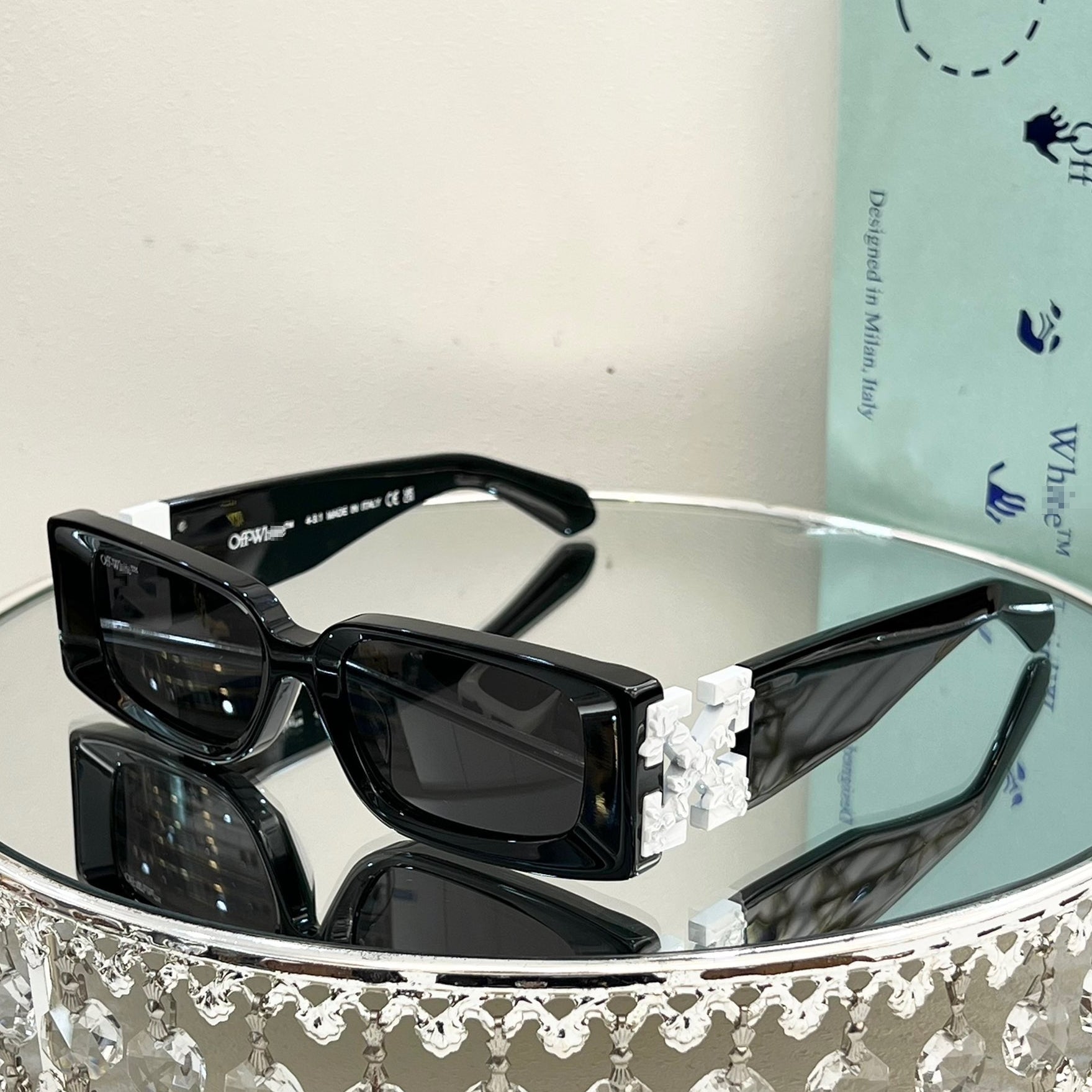 OFF-Whlte Arrow logo sunglasses#098 4-Bar