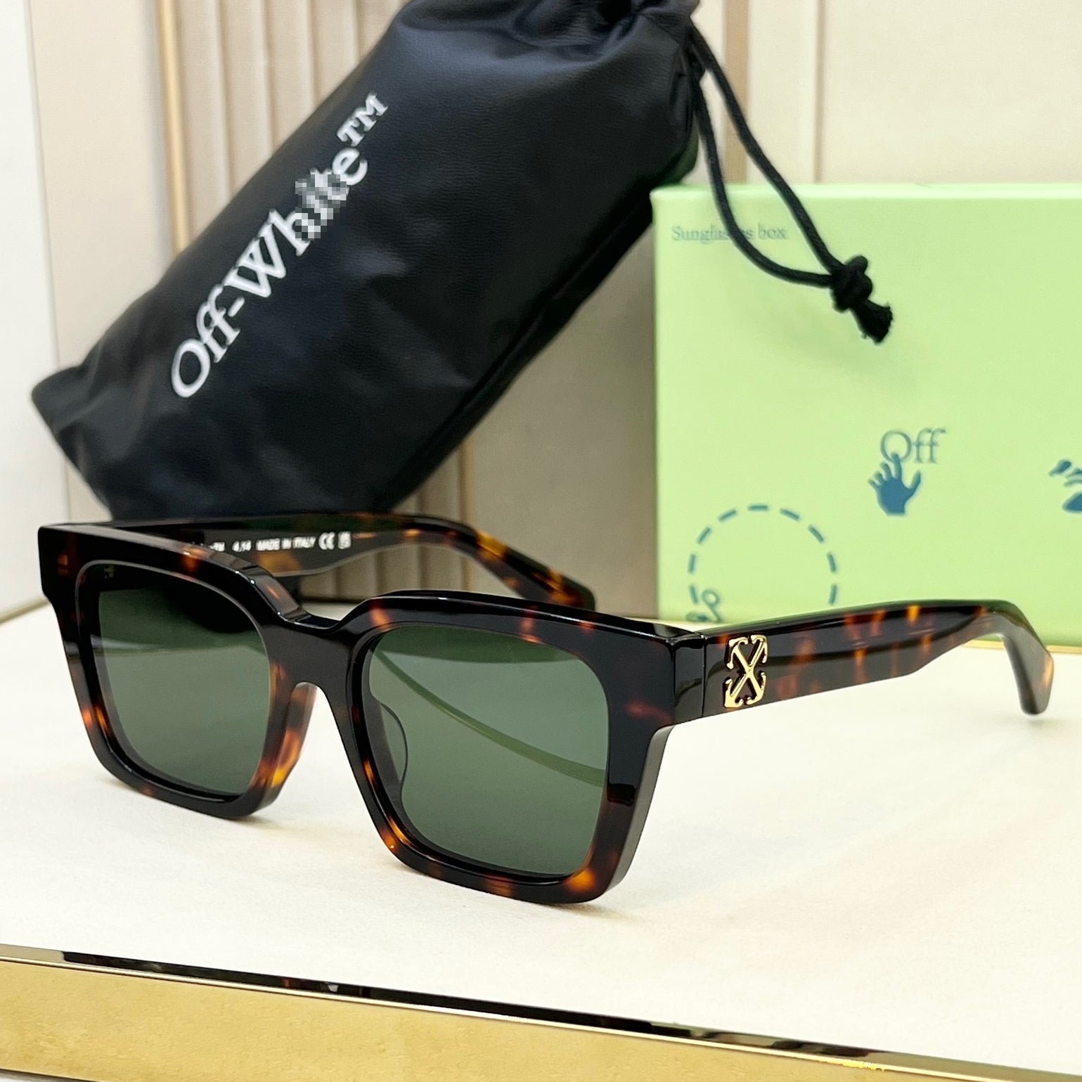 OFF-Whlte Arrow logo sunglasses#111 4-Bar