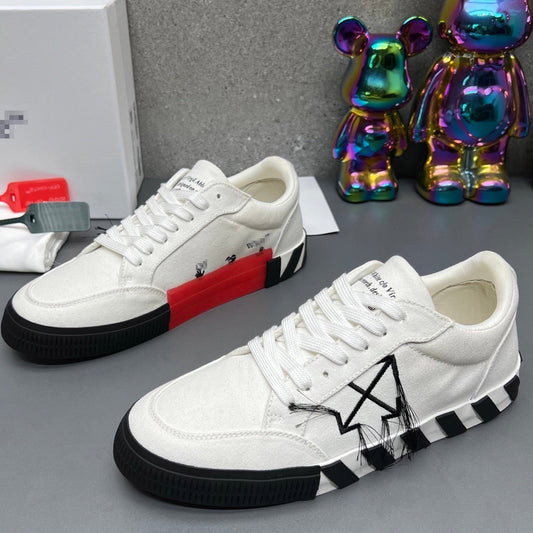 OFF-Whlte Canvas Sneakers#67 4-Bar