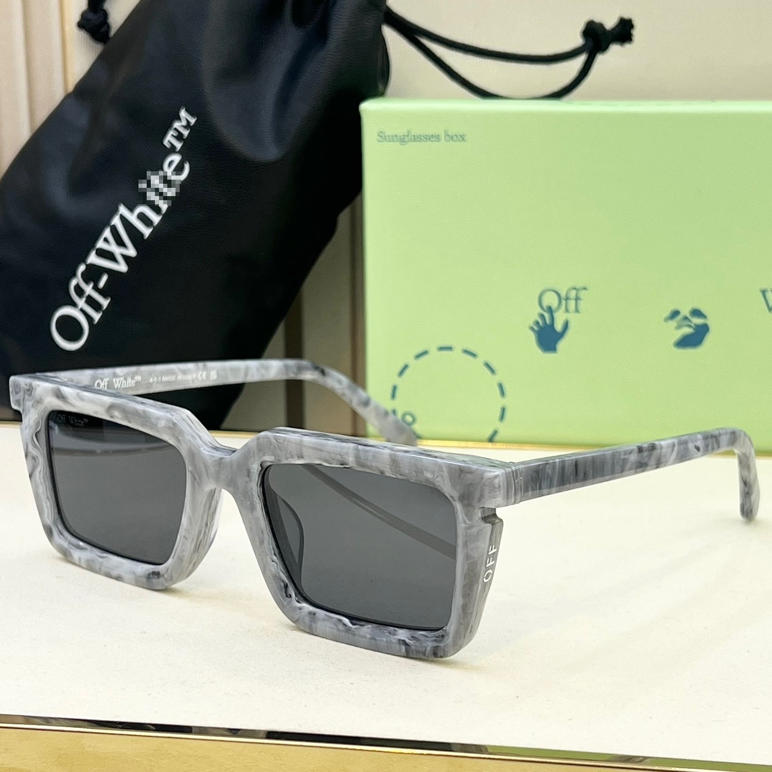 OFF-Whlte Arrow logo sunglasses#113 4-Bar