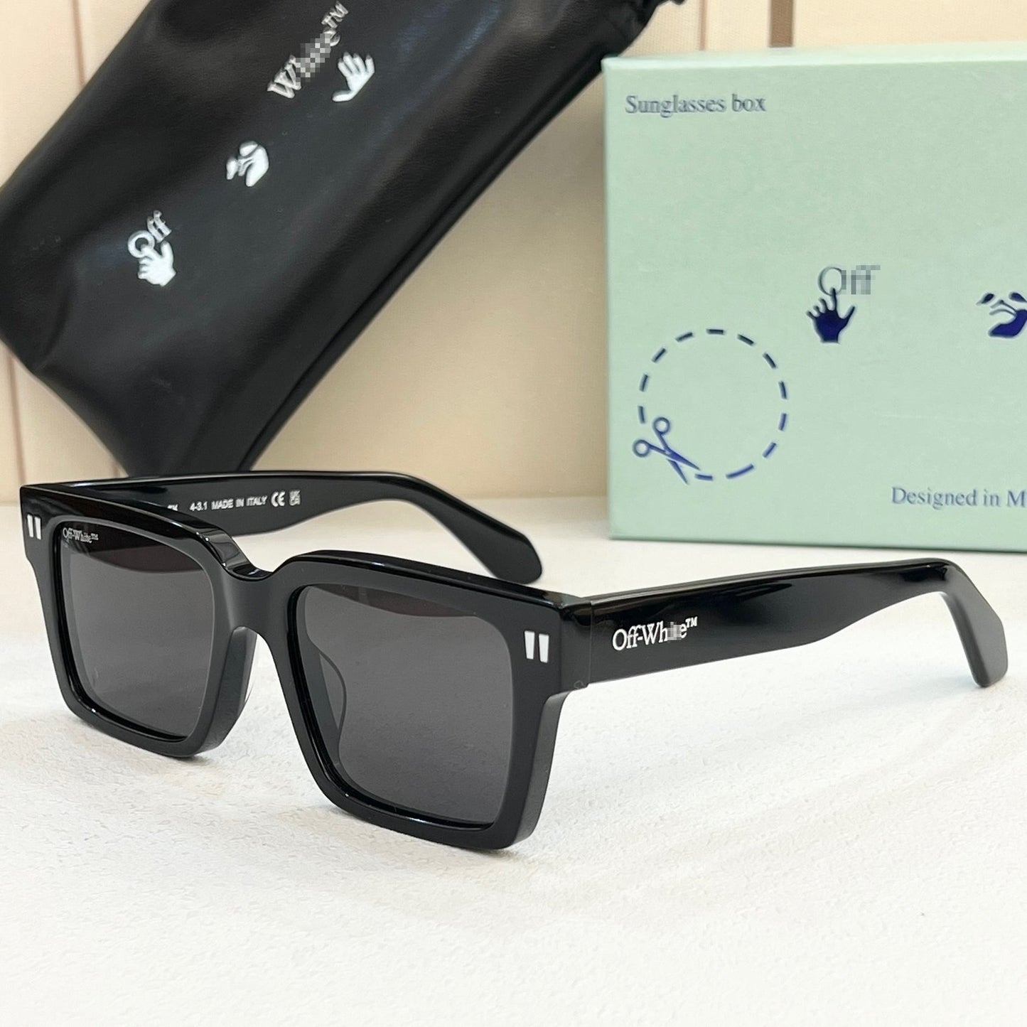 OFF-Whlte Arrow logo sunglasses#054 4-Bar
