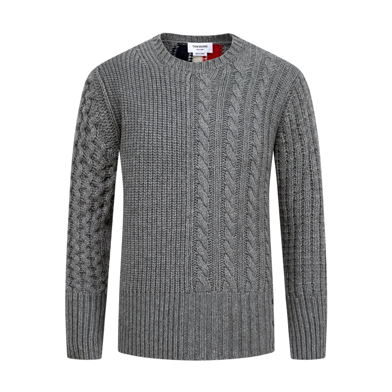 Men's Couples Knitwear by Thom Browne, knitwear detail view