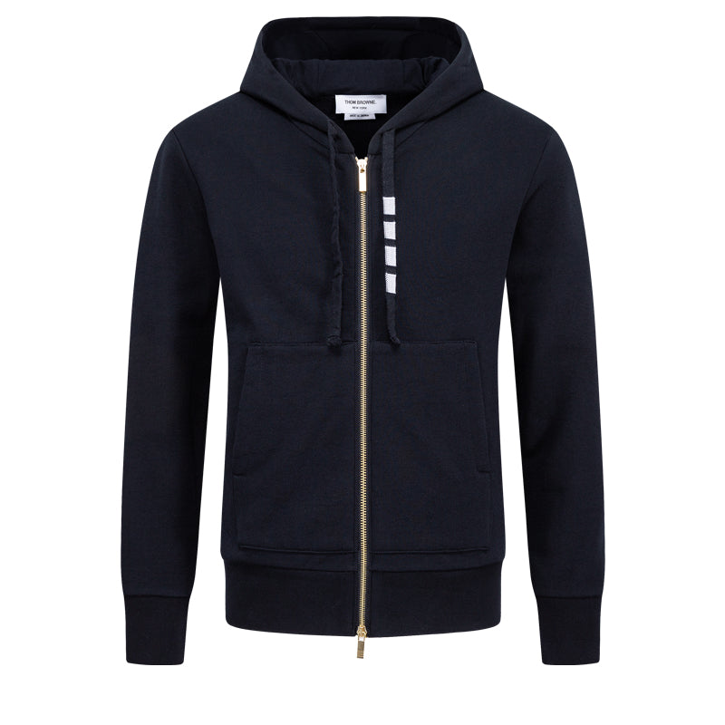 Four-bar Hoodie by Thom Browne, garment detail view