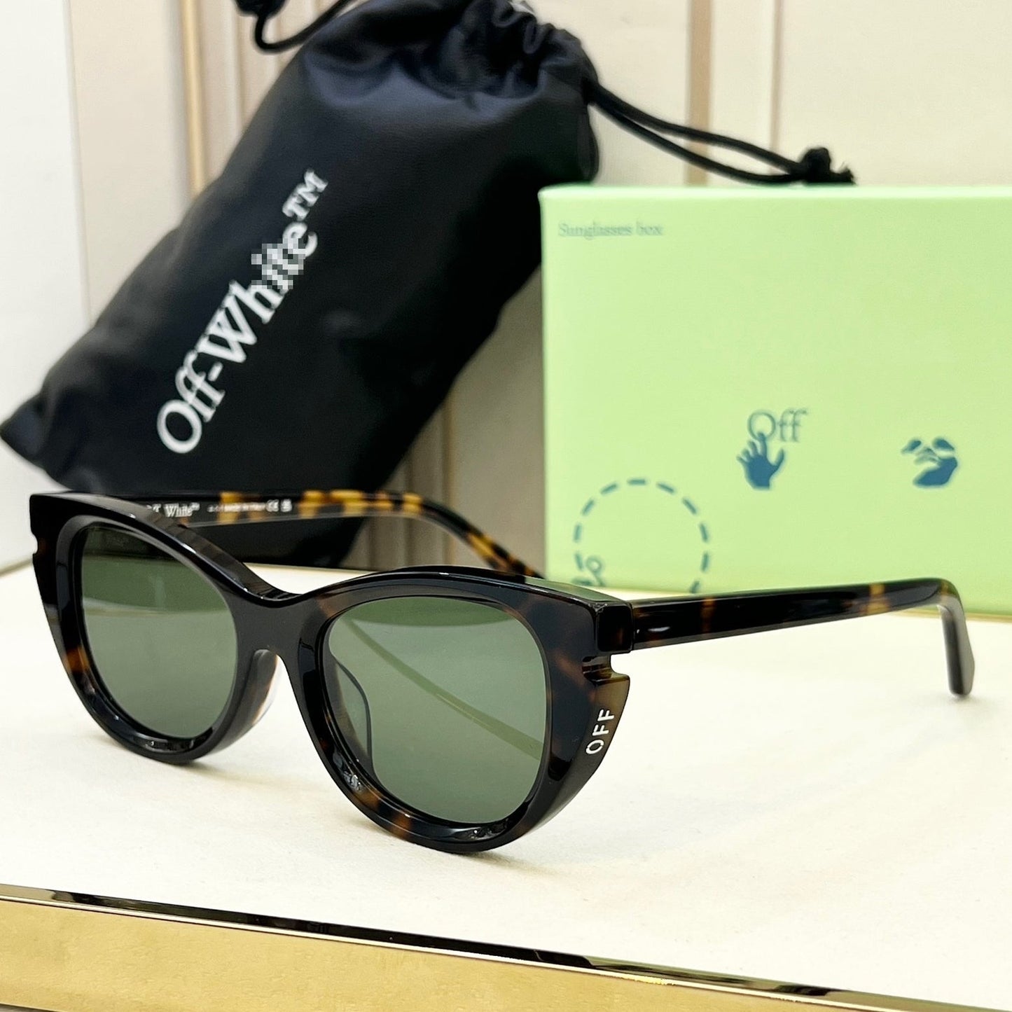 OFF-Whlte Arrow logo sunglasses#097 4-Bar