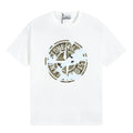 Stone Island Camo Compass Graphic Cotton T-Shirt - White product detail view