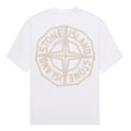 Stone Island Octagon Compass Back Graphic Cotton T-Shirt - White product detail view