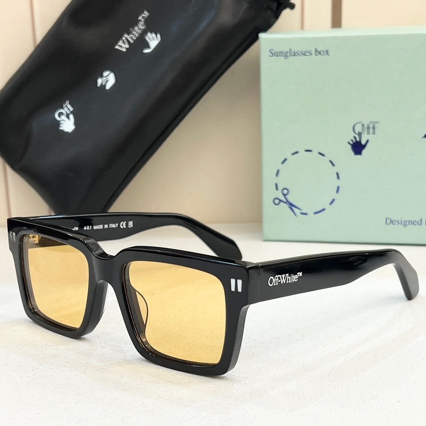 OFF-Whlte Arrow logo sunglasses#054 4-Bar