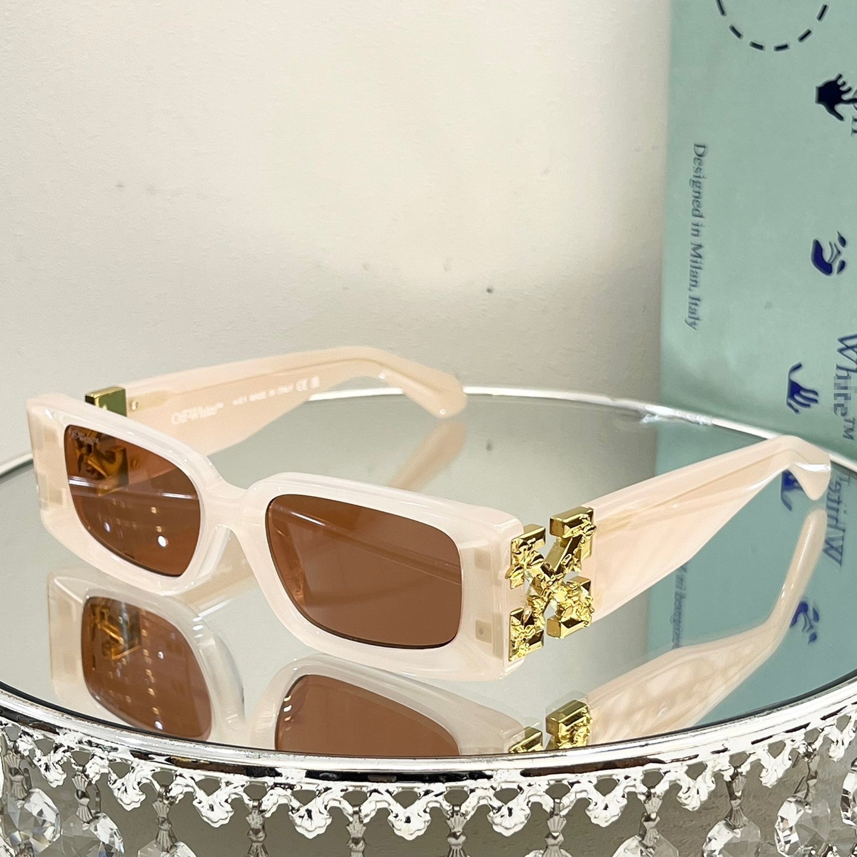 OFF-Whlte Arrow logo sunglasses#098 4-Bar
