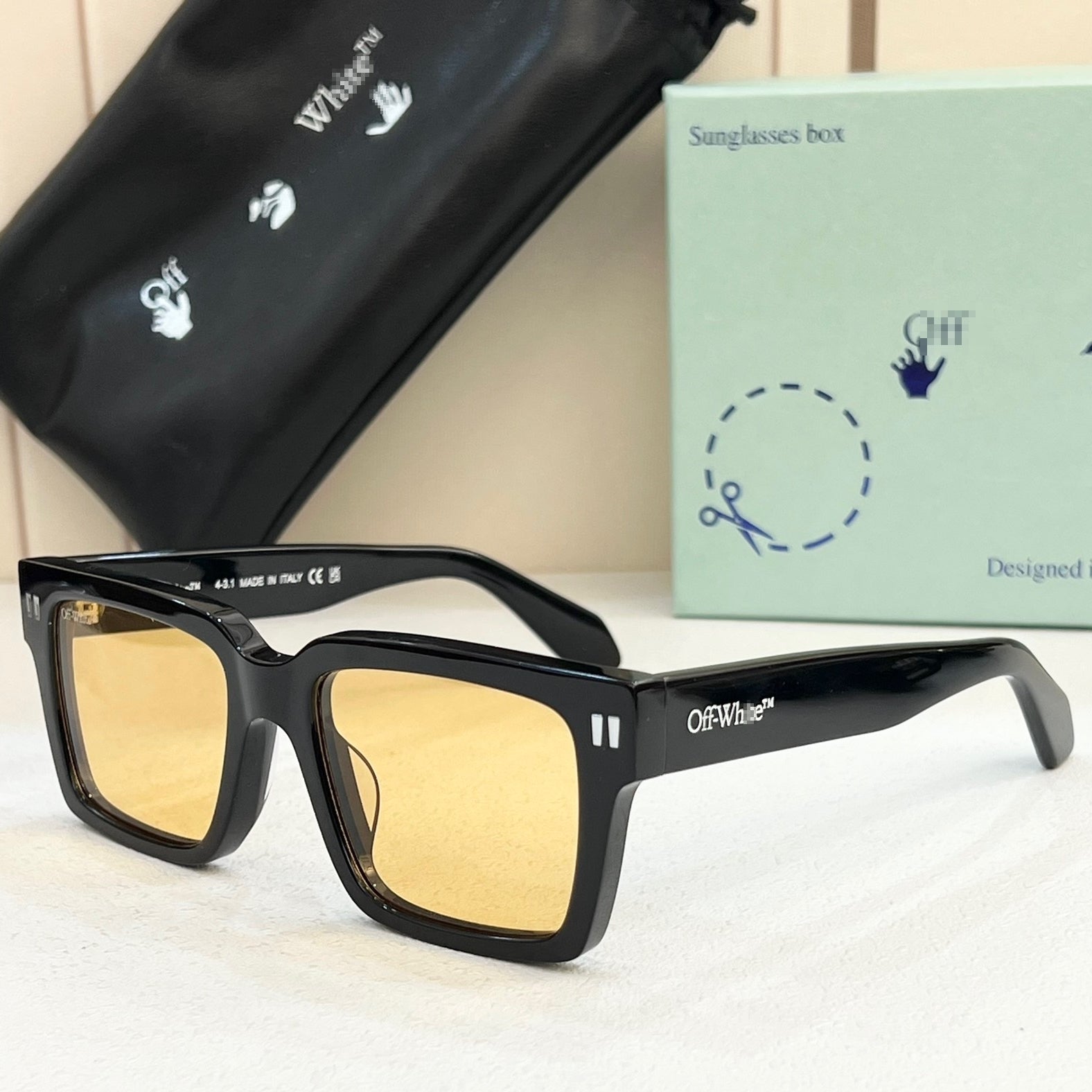 OFF-Whlte Arrow logo sunglasses#054 4-Bar