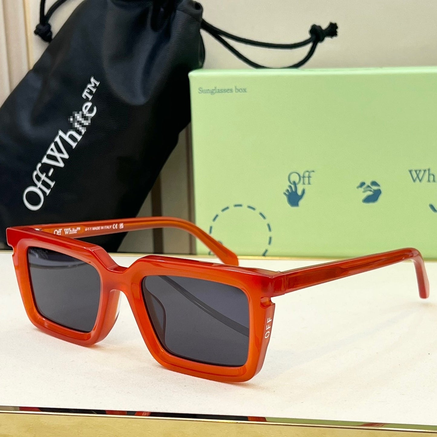OFF-Whlte Arrow logo sunglasses#113 4-Bar